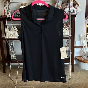 Nike Women's Black Sleeveless Polo Tank
